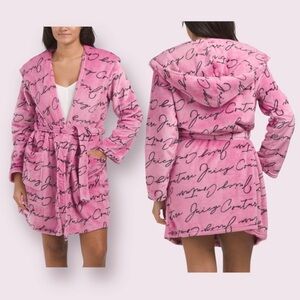 Juicy Couture Pink Plush Logo Robe Size S/M